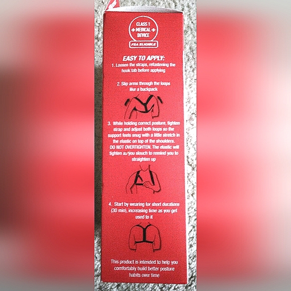 NEW POSTURE CORRECTOR, ADJUSTABLE FITS 34-44"CHEST CIRCUMFERENCE, PADDED STRAP - Picture 3 of 4